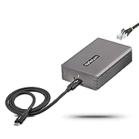 StarTech.com Thunderbolt 3 to Ethernet Adapter, 10GbE, Multi-Gigabit, Thunderbolt 3 to RJ45 Network Adapter, 10GBASE-T/5-2.5GBASE-T NIC, 10G Network Adapter Includes TB3 Cable, Win/Mac (TB310G2)