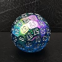 Bescon Dazzling Blue 100 Sided Dice, Game Dice D100, Polyhedral Solid 100 Sides Dice 45MM in Diameter (1.8inch)