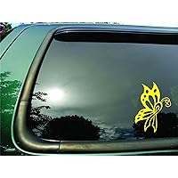 Butterfly Ribbon Yellow Sarcoma Bone Cancer - Die Cut Vinyl Window Decal/sticker for Car or Truck 5