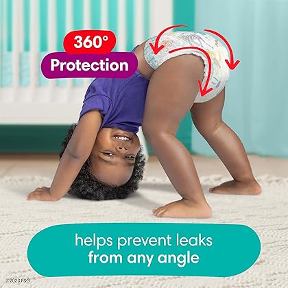 Pampers Diapers Size 4, 144 Count - Pull On Cruisers 360° Fit Disposable Baby Diapers with Stretchy Waistband, (Packaging & Prints May Vary)