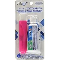 Travel Toothbrush and Crest Toothpaste Kit, Assorted, 0.85 Ounce