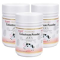 (Pack of 3) Hi Well Premium Pure New Zealand Bovine Grass-Fed Colostrum Powder 100% 100g