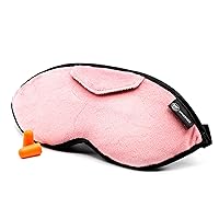 Opulence Micro Plush Sleep Mask with Soft Foam Earplugs (Peacefully Pink)