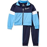 Nike Kids Baby Boy's Color Block Zip Jacket/Joggers Track Set (Toddler) Midnight Navy 3T Toddler