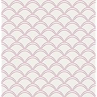 Pink Deco Wave Peel and Stick Wallpaper