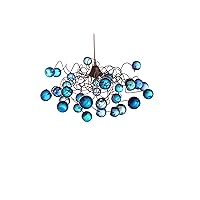 Blue Lamp Shades - Bule Marble Pendant Lighting - Ceiling Lights for Children's Room - Boys Room Lighting