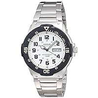 Casio Men's Diver Style Quartz Watch with Stainless Steel Strap, Silver, 23.8 (Model: MRW-200HD-7BVCF), silver, Quartz Watch Diver