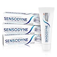 Sensodyne Extra Whitening Sensitive Teeth and Cavity Prevention Whitening Toothpaste, Amazon Exclusive, Cool Mint -4 Ounces (Pack of 3)