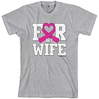 Threadrock Men's for My Wife Breast Cancer Awareness T-Shirt