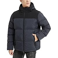 Lesmart Mens Puffer Jacket Winter Waterproof Coat Thick Warm Padded Jacket with Hooded