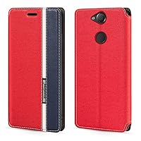 for Sony Xperia XA2 Ultra Case, Fashion Multicolor Magnetic Closure Leather Flip Case Cover with Card Holder for Sony Xperia XA2 Ultra (6”)