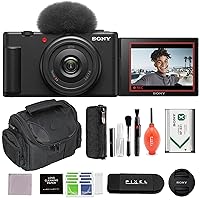 Sony ZV-1F Vlog Camera for Content Creators and Vloggers (Black) Bundle with Advanced Accessories