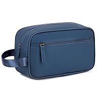Travel Toiletry Bag for Men, PU Leather Toiletries Dopp Fit, Water Resistant Shaving Bags,Small Bathroom Hygiene Organizer Pouch, Gift For Mens Women Traveling Accessories