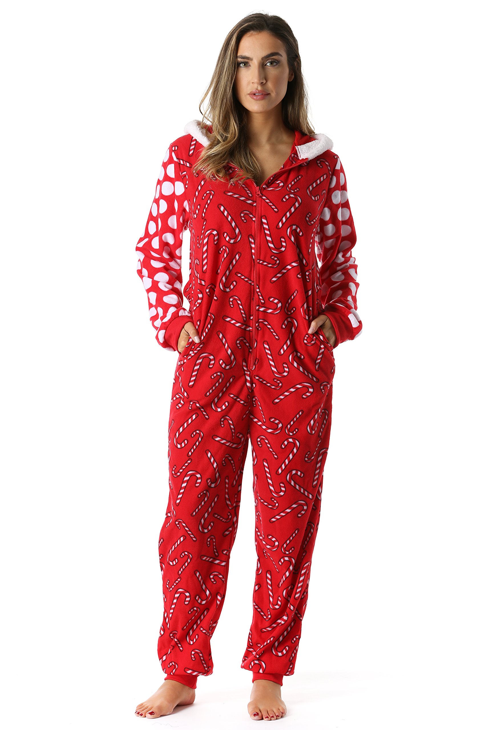#followme Adult Christmas Onesie for Women Jumpsuit One-Piece Pajamas