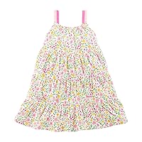 Mud Pie Baby Girls Floral Tiered Dress, Multi, 3T