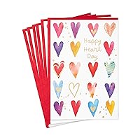 Hallmark Pack of Valentines Day Cards, Happy Heart Day (6 Valentine's Day Cards with Envelopes)