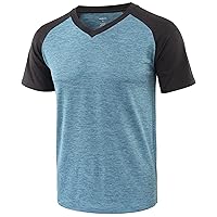 Men's Lightweight Jersey Quick Dry Tagless Workout Gym Running Active Sports T Shirts