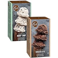 Ice Cream Mix Sampler | Chocolate & Mint Chip | Ice Cream Starter | Use with Home Ice Cream Maker | No artificial colors or flavors | Ready in under 30 mins (2/15oz Boxes)