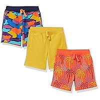 Amazon Essentials Boys and Toddlers' French Terry Knit Shorts (Previously Spotted Zebra), Multipacks