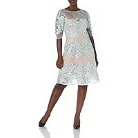 Women's Lace Fit and Flair Dress