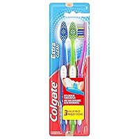 Extra Clean Toothbrush, Soft Toothbrush for Adults, 3 Count (Pack of 1)