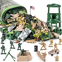 Army Men Toys for Boys 8-12, Military Soldier Army Base 160 Pcs Set Including WW2 Khaki Green Plastic Army Men Figure and Accessories for Kid Boy Toddler Age 6-12 8-12