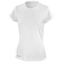 Womens/Ladies Sports Quick-Dry Short Sleeve Performance T-Shirt (M) (White)