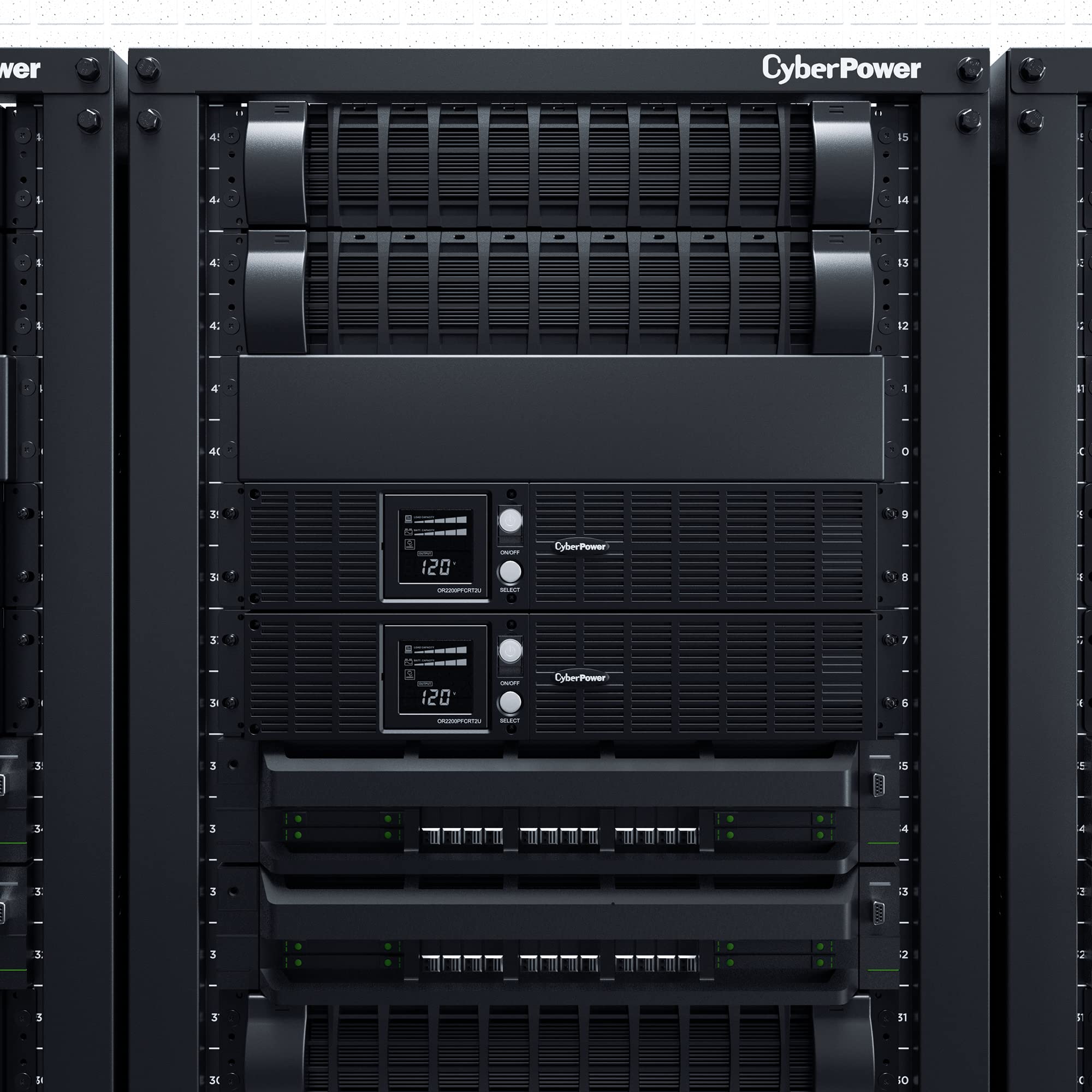 CyberPower OR2200PFCRT2U PFC Sinewave UPS System, 2000VA/1540W, 8 Outlets, AVR, 2U Rack/Tower
