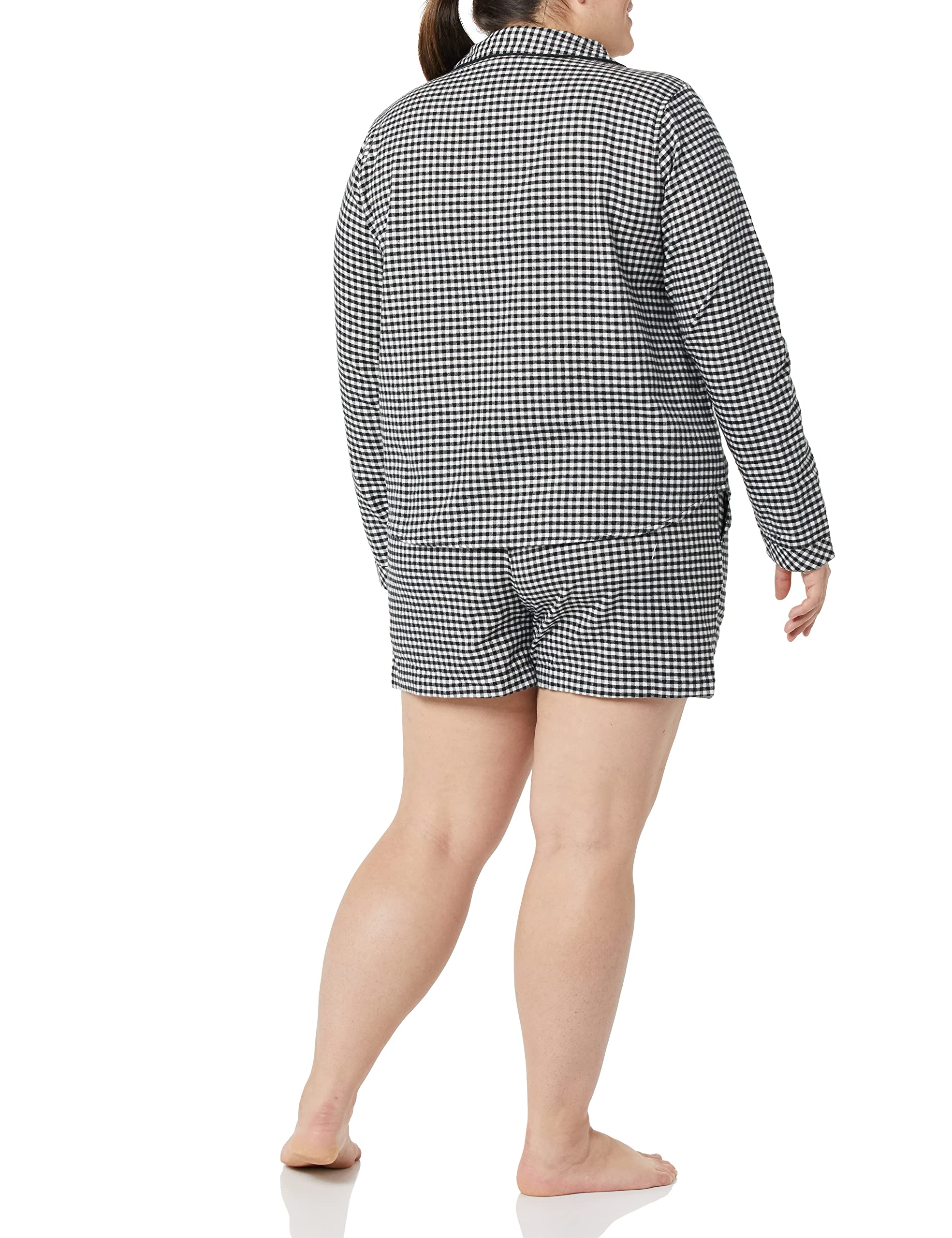 Amazon Essentials Women's Lightweight Woven Flannel Pajama Set with Shorts