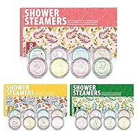 Shower Steamers Aromatherapy - Christmas Gifts for Women 8 Pack Pure Essential Oil Shower Bombs for Home Spa Self Care, Essential Oil Stress Relief and Relaxation Bath Gifts for Her Pink Green Yellow