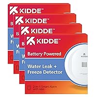 WiFi Water Leak Detector & Freeze Alarm, Alexa Device, Smart Leak Detector for Homes with App Alerts, 4 Pack