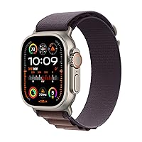Apple Watch Ultra 2 [GPS + Cellular 49mm] Smartwatch with Rugged Titanium Case & Indigo Alpine Loop Large. Fitness Tracker, Precision GPS, Action Button, Extra-Long Battery Life, Carbon Neutral