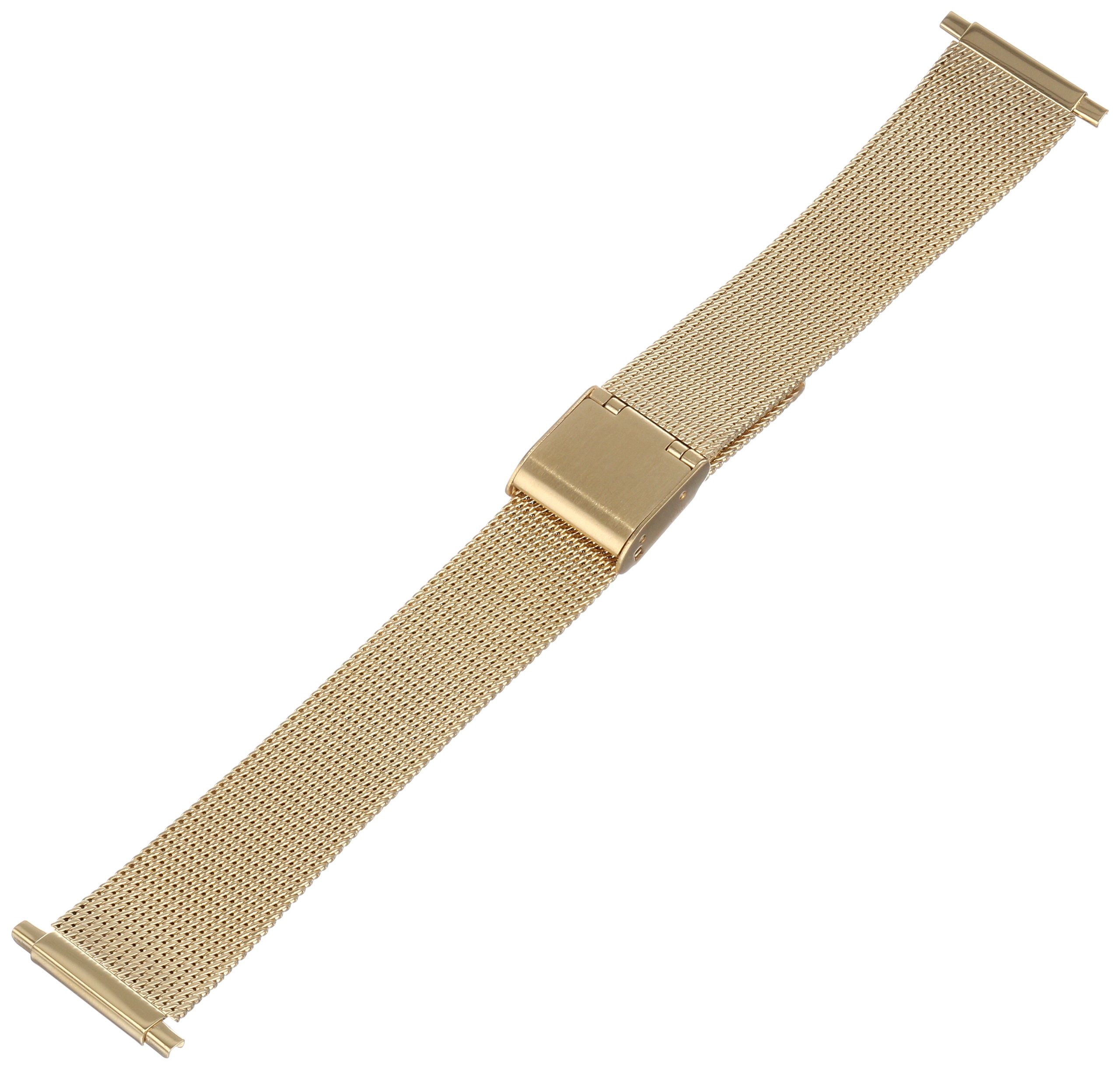 Hadley Roma MB3805Y 18-22mm Squeeze End Gold Tone Mens Watch Band Thin Mesh
