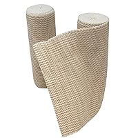 Elastic Bandage with Self-Closure (6 Inch Wide) (Cotton - 15 Feet Long) - Pack of 2