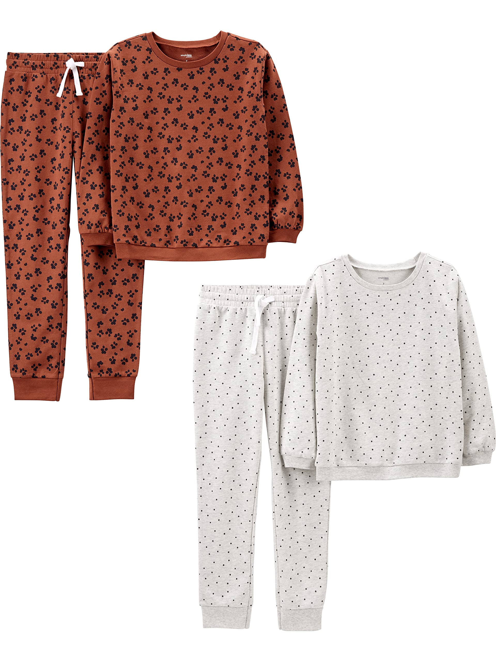 Simple Joys by Carter's Girls' 4-Piece Sweatshirt Set