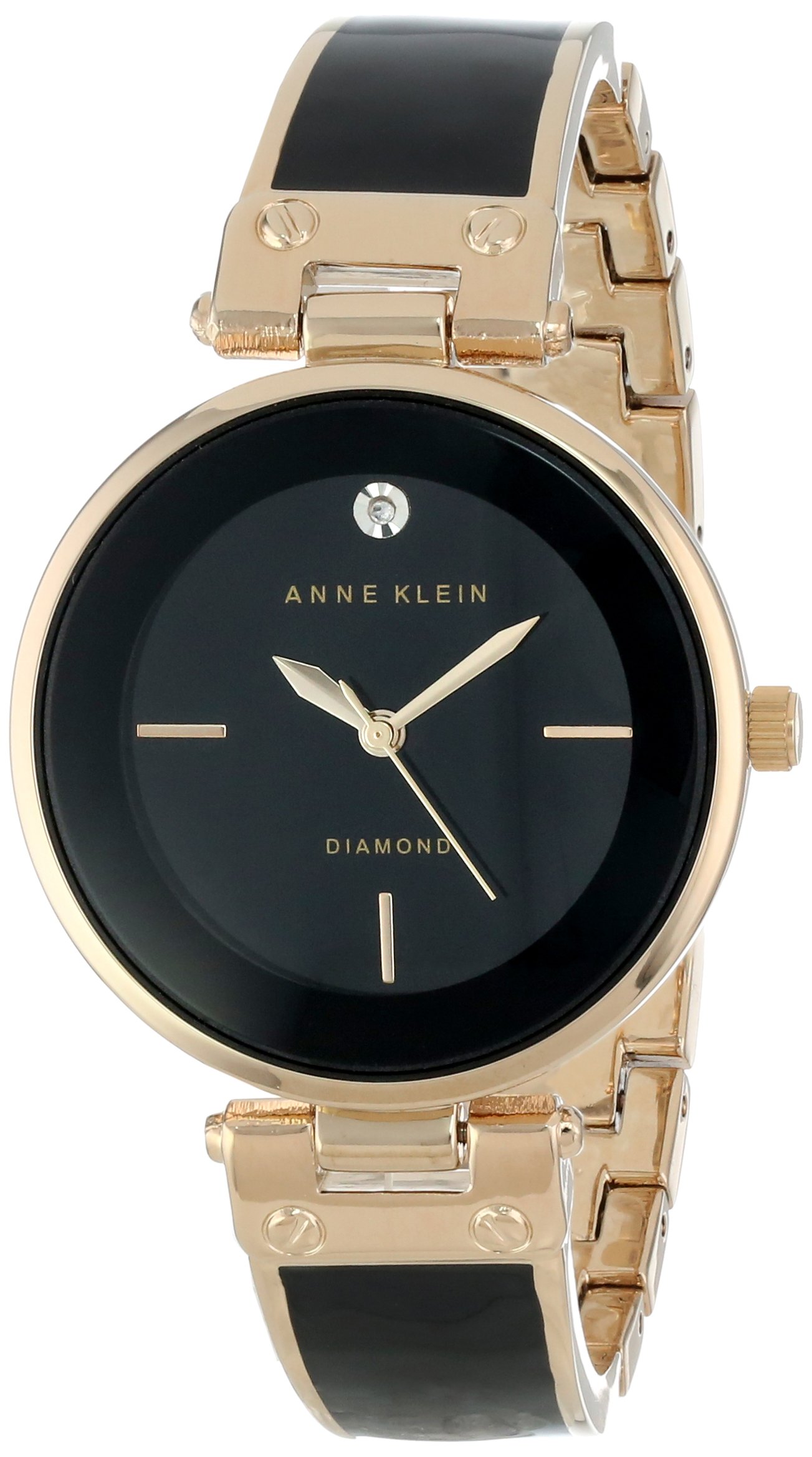 Anne Klein Women's Genuine Diamond Dial Bangle Watch, AK/1414