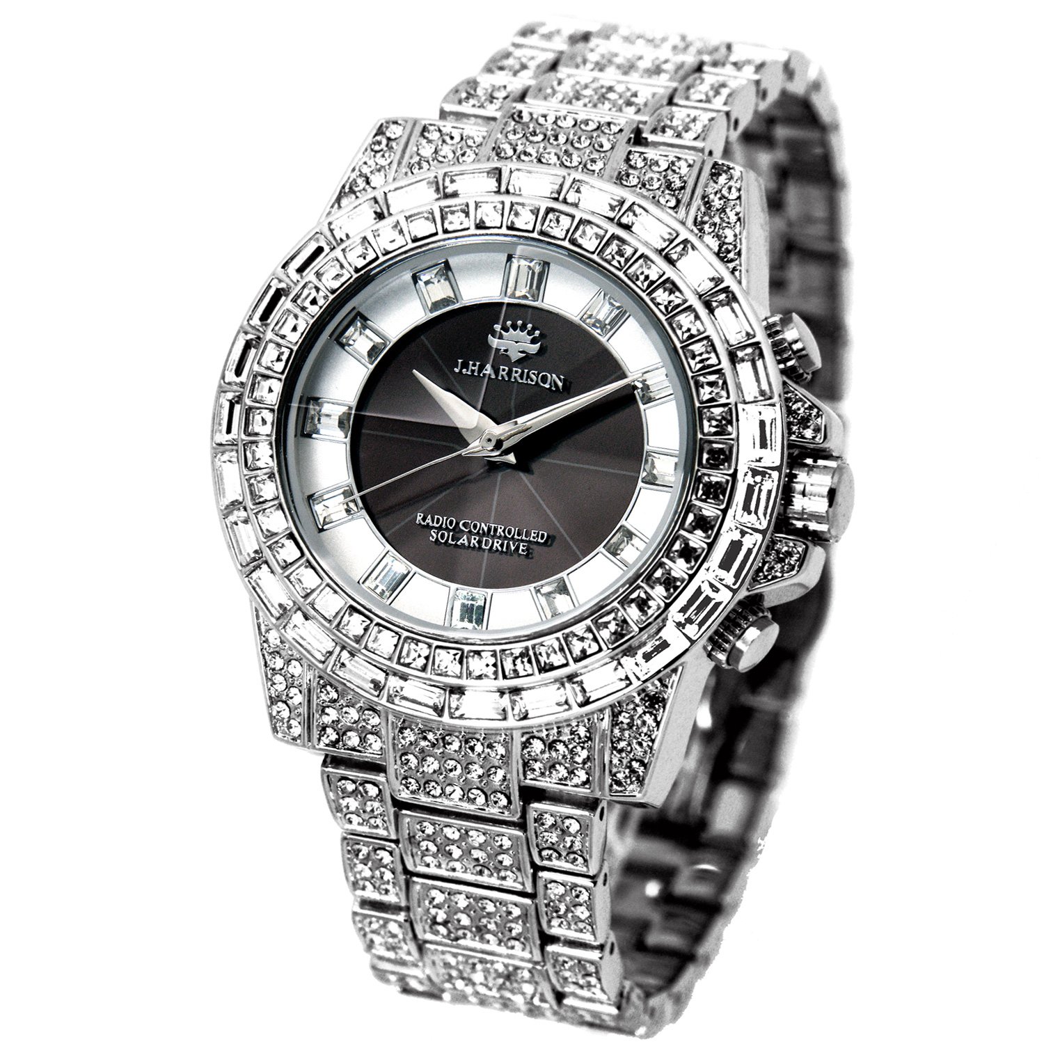 J Harrison JH-025SB Wristwatch, Silver, Dial Color - Silver, watch