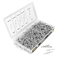 Alltrade Tradespro Aluminum Rivet Assortment, 500 Pieces, Multiple Sizes, Fasteners with Organized Storage Case, 836341