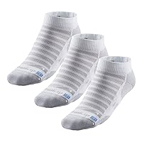 R-Gear Drymax Low Cut Running Socks For Men and Women, Medium Cushion | Breathable, Moisture Control & Anti Blister | L, White, 3 Pack