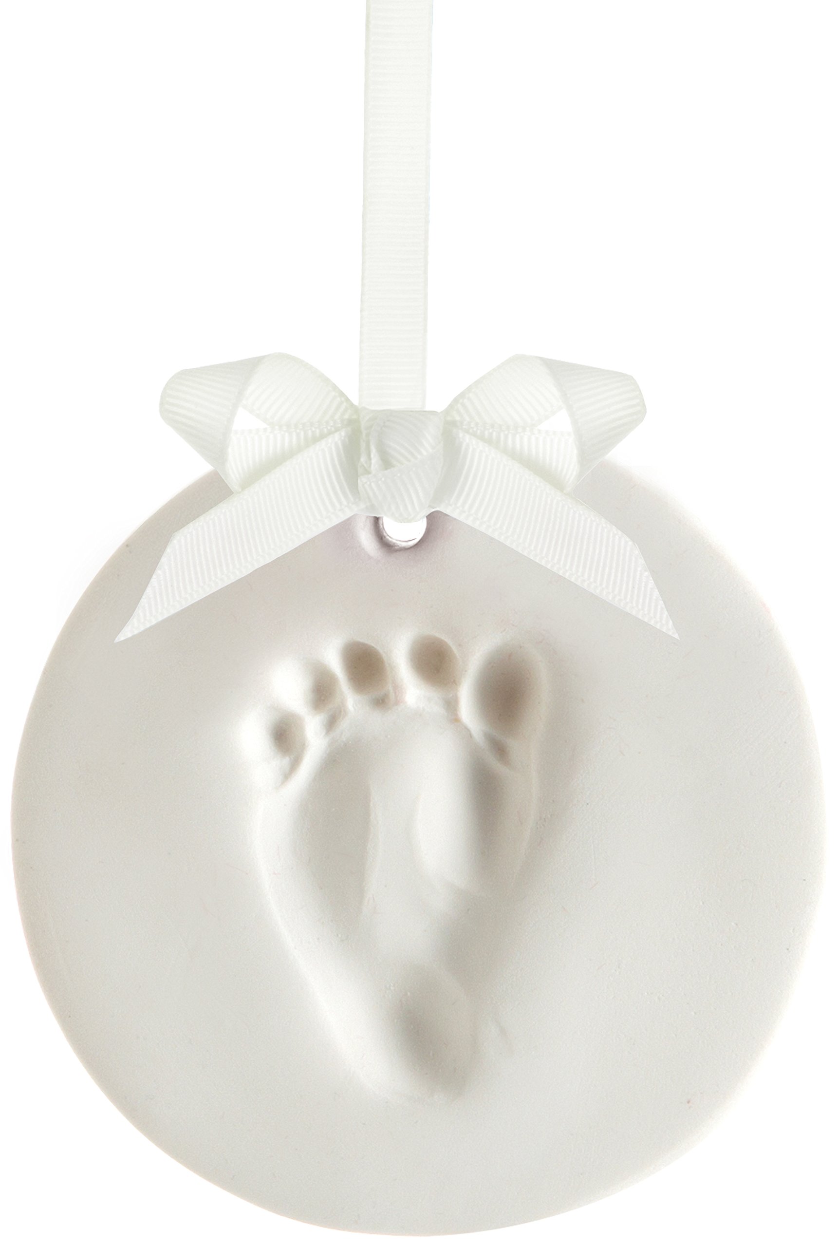 Pearhead Babyprints Handprint or Footprint Keepsake, Baby Christmas Ornament, DIY Clay Ornament Kit, Baby's First Christmas, Newborn Holiday Keepsake Ornament, Gift For New And Expecting Parents