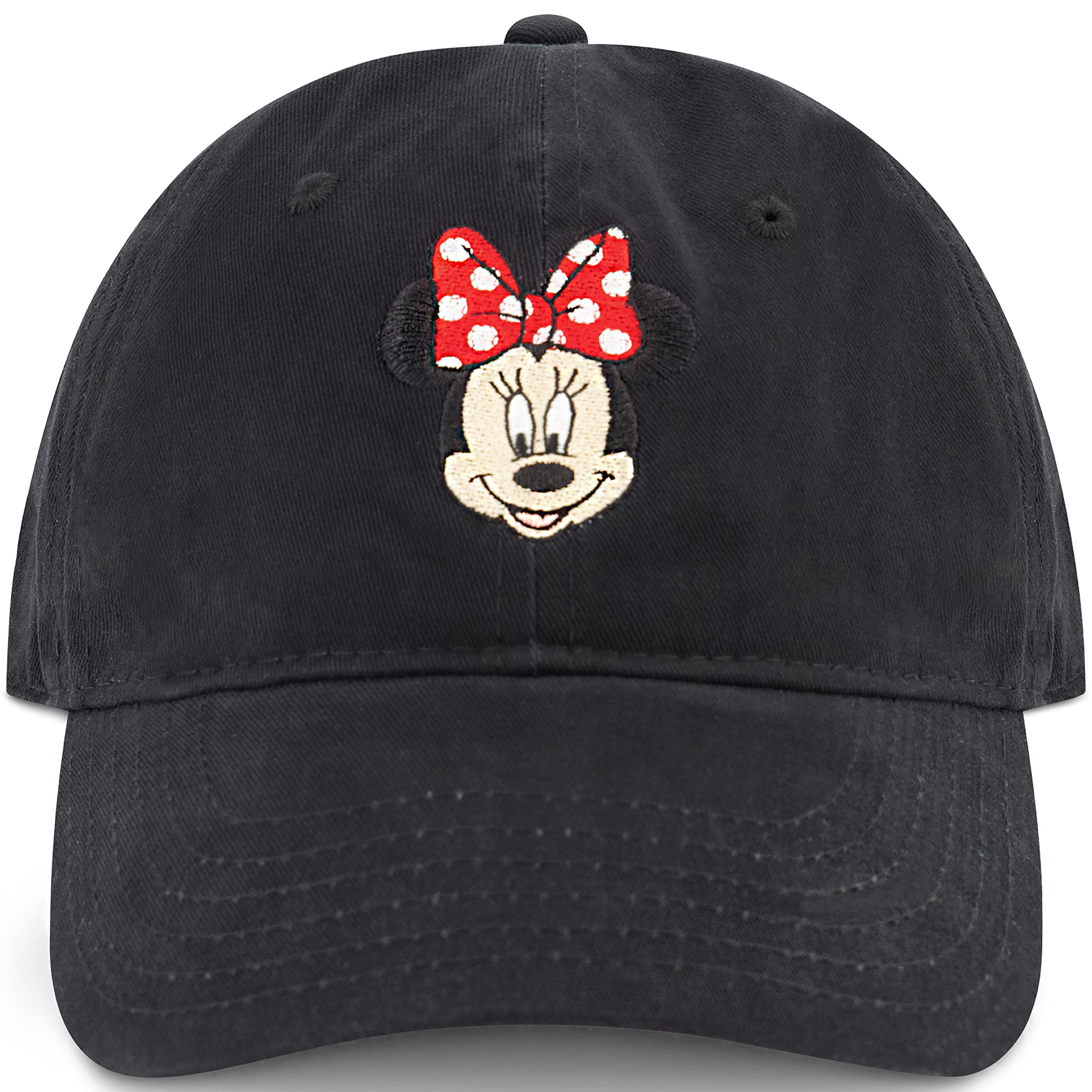 Concept One unisex-adult womens Concept One Disney's Minnie Mouse Bows Embroidered Cotton Adjustable Dad Hat With Curved Brim