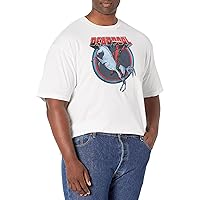 Marvel Big & Tall Classic Deadpool on Unicorn Men's Tops Short Sleeve Tee Shirt