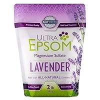 SaltWorks Ultra Epsom Scented Bath Salt, Lavender, 2 Pound Bag