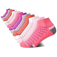 Girls' Socks - Athletic Quarter Cut Socks (12 Pack)