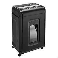 Amazon Basics 24 Sheet Cross Cut Paper, CD and Credit Card Home Office Shredder with Pullout Basket, Black