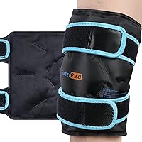 SuzziPad Knee Ice Pack for Injuries Reusable Gel Cold Pack with Cold Compress, Flexible Ice Pack Wrap for Knee Pain Relief, Tendonitis, Meniscus Tear, ACL, Swelling, Knee Surgery