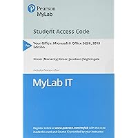 Your Office: Microsoft Office 365, Excel 2019 Comprehensive -- MyLab IT with Pearson eText Access Code Your Office: Microsoft Office 365, Excel 2019 Comprehensive -- MyLab IT with Pearson eText Access Code Printed Access Code