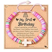 Shonyin 1-3 Year Old Birthday Gifts for Girl, Adjustable Cross Bracelet for Daughter Granddaughter Niece