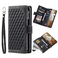 LOFIRY- Leather Wallet Case for iPhone 15ProMax/15Pro/15Plus/15, Leather Wallet, Case Flip Book PU Leather Protective Cover, Kickstand, Shockproof Protective (15Pro 6.1'',Black)