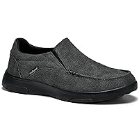 OrthoComfoot Men's Orthopedic Comfortable Slip On Shoes with Arch Support, Orthotic Loafers for Plantar Fasciitis, Canvas Leisure Vintage Flat Walking Shoes for Foot and Heel Pain Relief